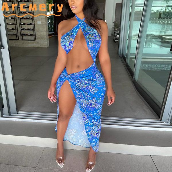 casual dresses women plus size cut out printed halter backless slit dress, Black;gray
casual dresses women plus size cut out printed halter backless slit dress, Black;gray