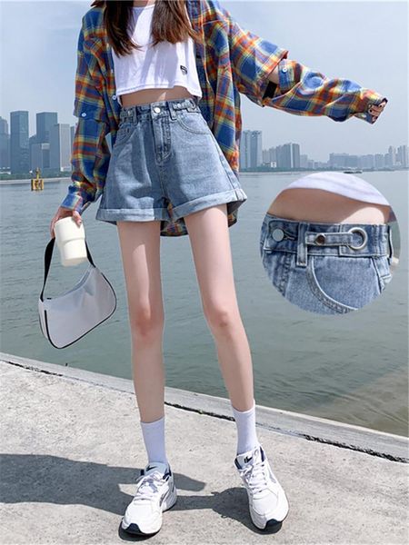 women's shorts high waist jeans female summer in 2021, the thin of loose wide-legged spice girls dress tide, White;black
women's shorts high waist jeans female summer in 2021, the thin of loose wide-legged spice girls dress tide, White;black