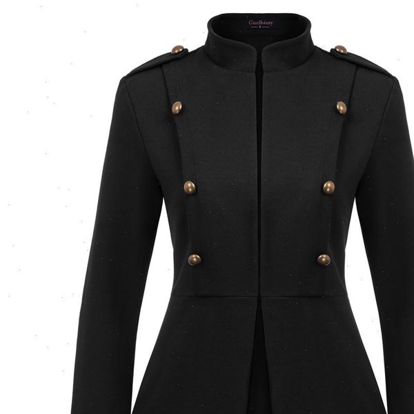 vintage slim coat women casual long sleeve stand collar buttons fit solid color elegant party office lady work business jacket, Black;brown
vintage slim coat women casual long sleeve stand collar buttons fit solid color elegant party office lady work business jacket, Black;brown