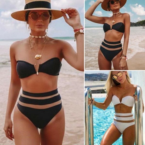 salewomen high on tail bikini set strapless badmode ladies beach pool party beachwear badpak, White;black
salewomen high on tail bikini set strapless badmode ladies beach pool party beachwear badpak, White;black