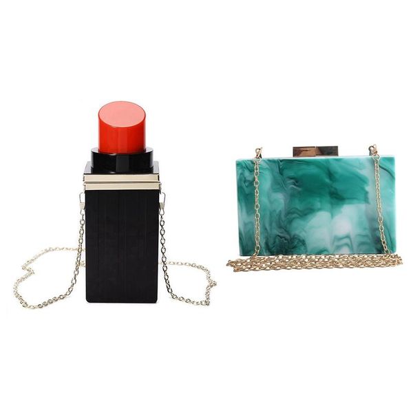 evening bags 2pcs black+red lipstick shape with women's clutch wedding purse luxury women mini handbag green
evening bags 2pcs black+red lipstick shape with women's clutch wedding purse luxury women mini handbag green