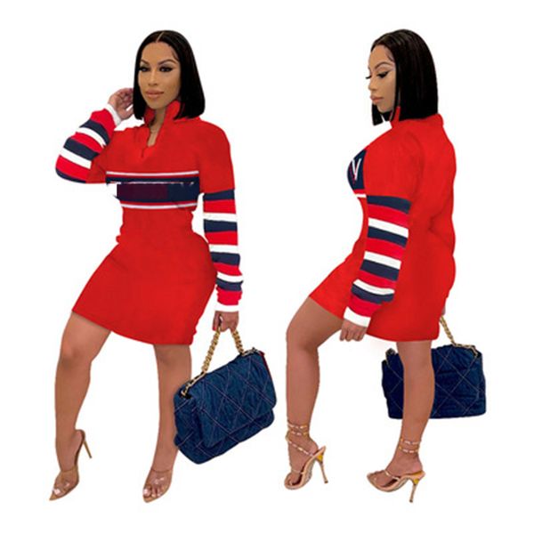 womens brand letter printing dresses fashion trend long sleeve zipper v-neck regular short skirts designer female casual trendy dress, Black;gray
womens brand letter printing dresses fashion trend long sleeve zipper v-neck regular short skirts designer female casual trendy dress, Black;gray