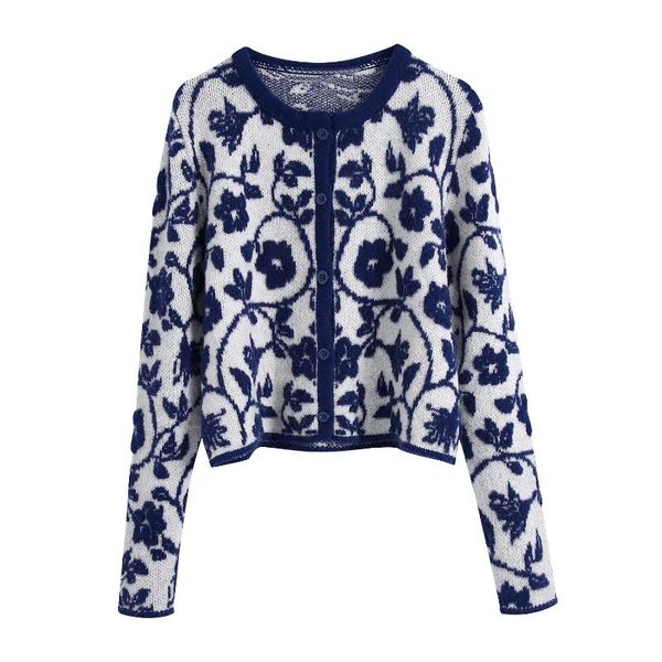 women's knits & tees women elegant flowers crop cardigan vintage jumper 2021 knitted, White
women's knits & tees women elegant flowers crop cardigan vintage jumper 2021 knitted, White