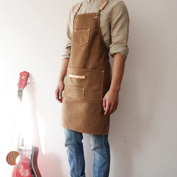 aprons 2021canvas bib leather chef kitchen apron women men barista bartender pockets home barber coffee restaurant protective pinafore
aprons 2021canvas bib leather chef kitchen apron women men barista bartender pockets home barber coffee restaurant protective pinafore