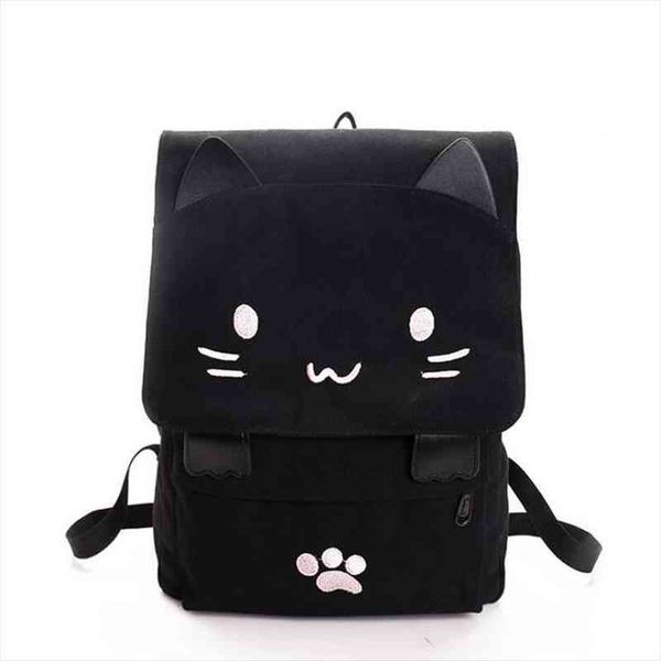 cute cat canvas backpack cartoon embroidery backpacks for teenage girls school bag casual black printing rucksack mochilas
cute cat canvas backpack cartoon embroidery backpacks for teenage girls school bag casual black printing rucksack mochilas