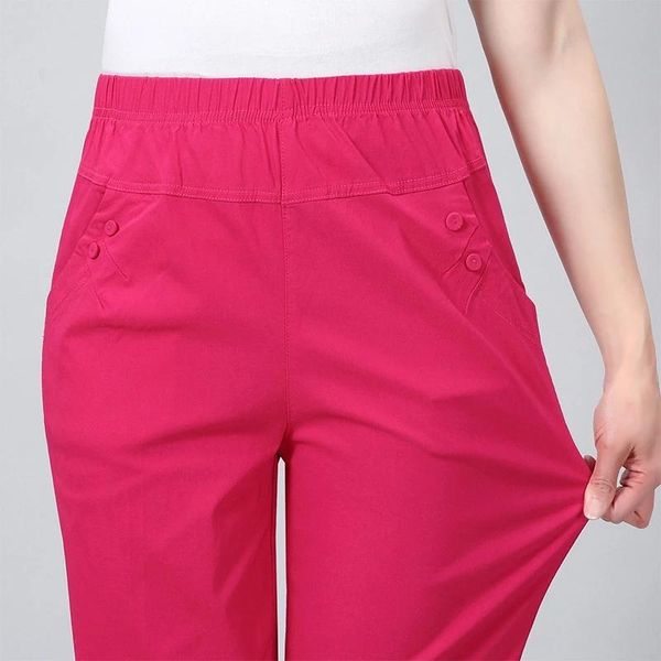 women's pants & capris plus size 5xl candy colors middle-aged spring autumn female thin elastic waist mother ankle-length woman trouser, Black;white
women's pants & capris plus size 5xl candy colors middle-aged spring autumn female thin elastic waist mother ankle-length woman trouser, Black;white