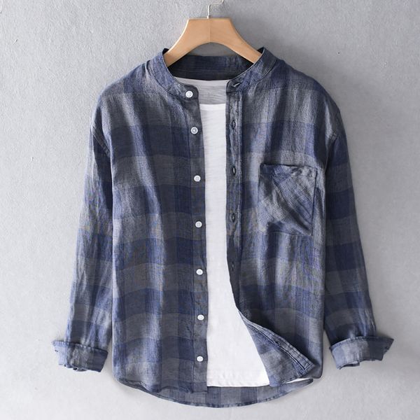 2021 new original designer 100% linen brand shirts plaid stand collar for men coffee color long sleeve shirt mens overhemd 7qqi, White;black
2021 new original designer 100% linen brand shirts plaid stand collar for men coffee color long sleeve shirt mens overhemd 7qqi, White;black
