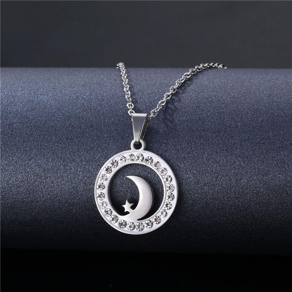 pendant necklaces stainless steel moon stars shape necklace for women men punk clavicle chain 2021 trend gothic hip hop jewelery gift, Silver
pendant necklaces stainless steel moon stars shape necklace for women men punk clavicle chain 2021 trend gothic hip hop jewelery gift, Silver
