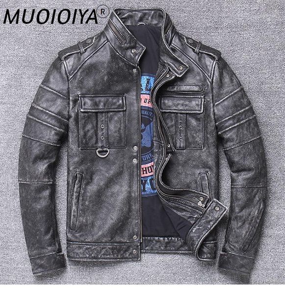 men's leather men's & faux .2022 genuine jacket.vintage cowhide coat fashion quality for man.plus size sales, Black
men's leather men's & faux .2022 genuine jacket.vintage cowhide coat fashion quality for man.plus size sales, Black