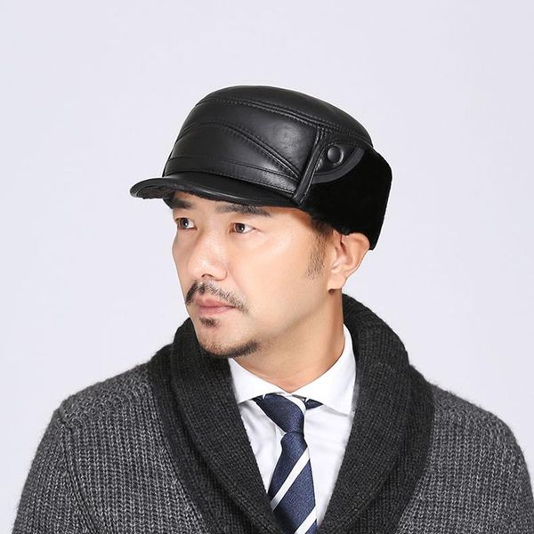 berets fashion winter bomber hats natural genuine leather caps for men women fur warm earmuff hat anti-cold brands cowhide cap, Blue;gray
berets fashion winter bomber hats natural genuine leather caps for men women fur warm earmuff hat anti-cold brands cowhide cap, Blue;gray