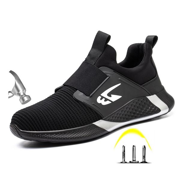 men's outdoor breathable indestructible steel toe safety & work shoes men puncture proof work boots anti slip 210923, Black
men's outdoor breathable indestructible steel toe safety & work shoes men puncture proof work boots anti slip 210923, Black