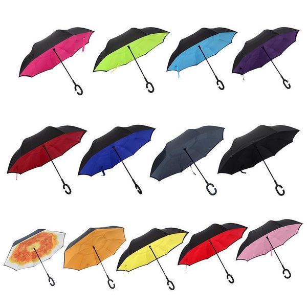 new 13 colors double-layer reverse umbrella lazy anti-splashing c handle car reverse umbrella waterproof straight
new 13 colors double-layer reverse umbrella lazy anti-splashing c handle car reverse umbrella waterproof straight