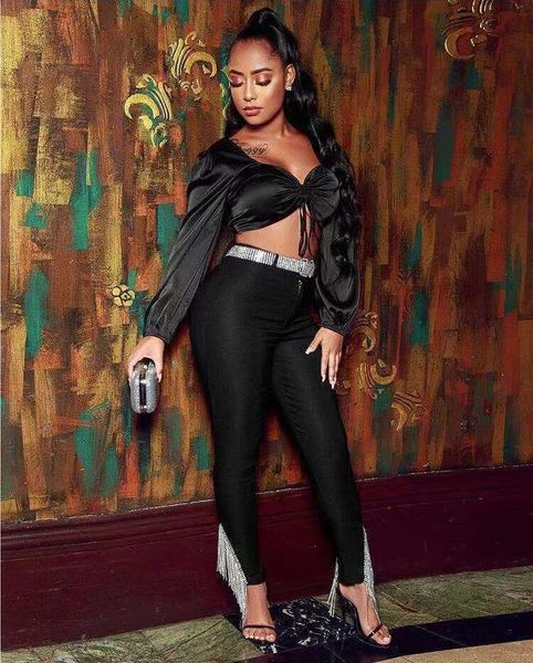 women's pants & capris celebrity red shining tassel rayon bandage fashion bodycon pant, Black;white
women's pants & capris celebrity red shining tassel rayon bandage fashion bodycon pant, Black;white