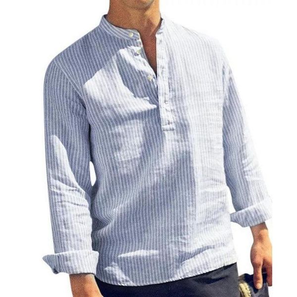 men's casual shirts 2021 cotton long sleeve mens spring autumn striped slim fit stand collar shirt male clothes plus size 4xl, White;black
men's casual shirts 2021 cotton long sleeve mens spring autumn striped slim fit stand collar shirt male clothes plus size 4xl, White;black