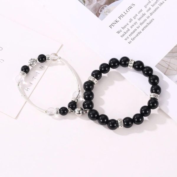 link, chain simple gravity obsidian bracelet for men and women a pair of crystal attractive bracelets, Black
link, chain simple gravity obsidian bracelet for men and women a pair of crystal attractive bracelets, Black
