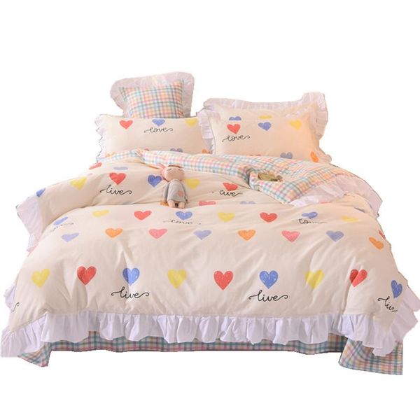 bedding sets korean style set ruffle duvet cover with bed sheet princess love heart print size
bedding sets korean style set ruffle duvet cover with bed sheet princess love heart print size
