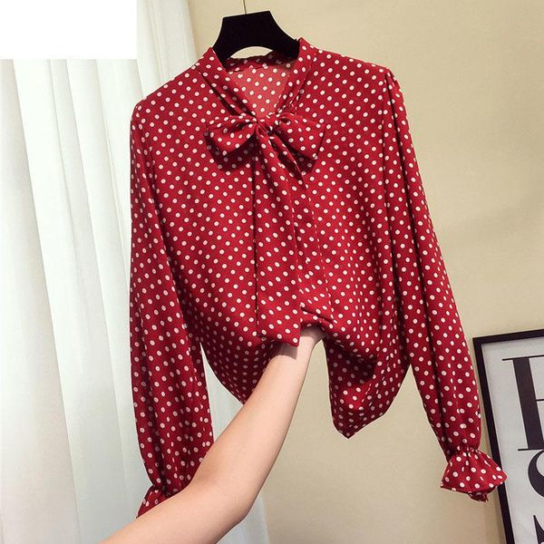 women's blouses & shirts womens fashion autumn autumer long sleeve polka dot blouse casual female bow blusas dd2336, White
women's blouses & shirts womens fashion autumn autumer long sleeve polka dot blouse casual female bow blusas dd2336, White