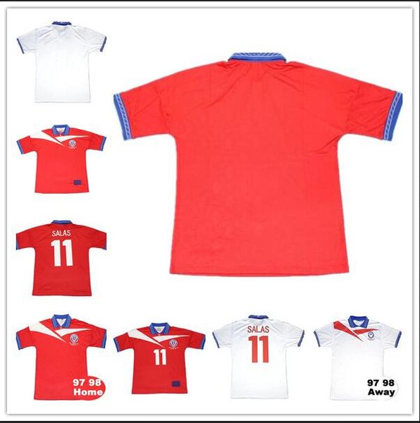 custom 1998 retro chile soccer jersey 98 home red vintage football shirts classic uniform #11 salas zamorano neira rozental acuna sierra 668, Black;yellow
custom 1998 retro chile soccer jersey 98 home red vintage football shirts classic uniform #11 salas zamorano neira rozental acuna sierra 668, Black;yellow