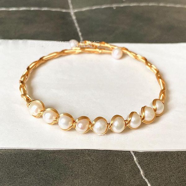 bangle graceful freshwater natural pearls cuff bracelets white/purple pearl vintage handmade copper strand golden wedding bracelet gift, Black
bangle graceful freshwater natural pearls cuff bracelets white/purple pearl vintage handmade copper strand golden wedding bracelet gift, Black