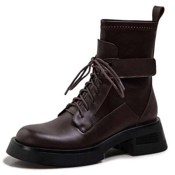 brand new genuine leather cool street fashion combat boots autumn winter ankle booties woman shoes, Black
brand new genuine leather cool street fashion combat boots autumn winter ankle booties woman shoes, Black