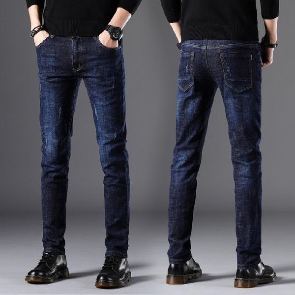 2021 autumn winter dark blue jeans pants men's youth slim stretch mid waist trousers korean version of the trend men's clothing
2021 autumn winter dark blue jeans pants men's youth slim stretch mid waist trousers korean version of the trend men's clothing
