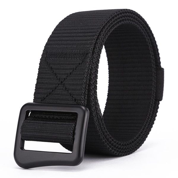 belts hypoallergenic belt alloy buckle canvas woven nylon, Black;brown