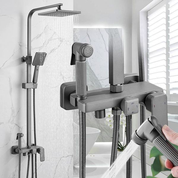 senlesen shower faucet matte gray all copper body rainfall shower bath set household
senlesen shower faucet matte gray all copper body rainfall shower bath set household