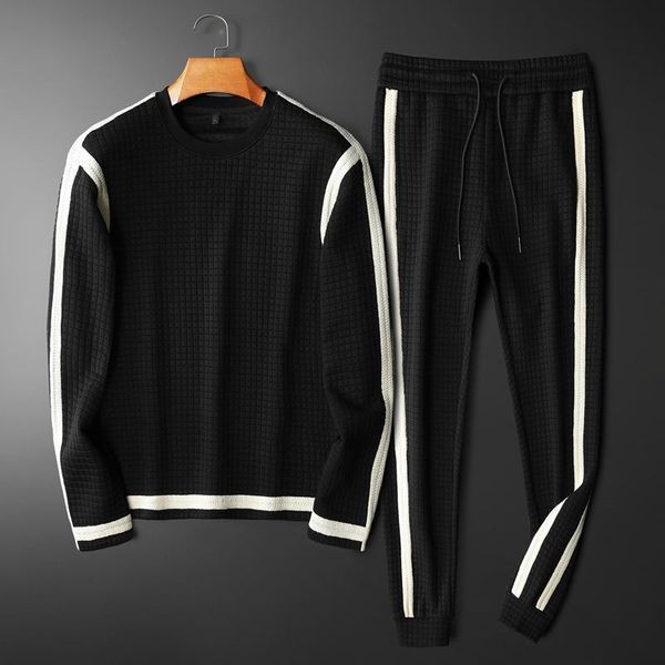 men's tracksuits 2021 autumn and winter air layer cotton light luxury casual sports suit two-piece, Gray
men's tracksuits 2021 autumn and winter air layer cotton light luxury casual sports suit two-piece, Gray