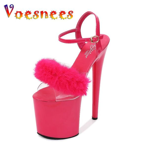 sandals voesnees girls nightclub party shoes 20cm high heel fine for women fur sandalia artificial transparent, Black
sandals voesnees girls nightclub party shoes 20cm high heel fine for women fur sandalia artificial transparent, Black