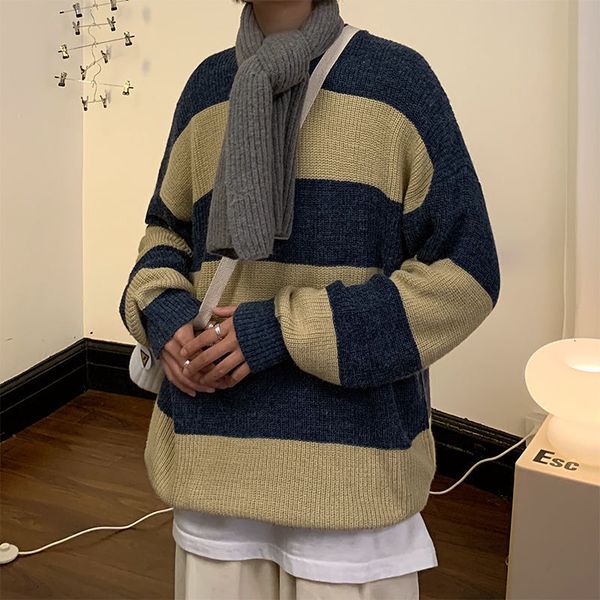 2021 striped sweater men's warm fashion casual retro knitted pullover men wild autumn winter sweaters mens clothes -2xl p05t, White;black
2021 striped sweater men's warm fashion casual retro knitted pullover men wild autumn winter sweaters mens clothes -2xl p05t, White;black