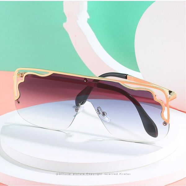 One-piece Flat Top Vintage Big Frame Sunglasses Fashion Luxury High-quality Female Personality Square Reflective Shades UV400, White;black
One-piece Flat Top Vintage Big Frame Sunglasses Fashion Luxury High-quality Female Personality Square Reflective Shades UV400, White;black