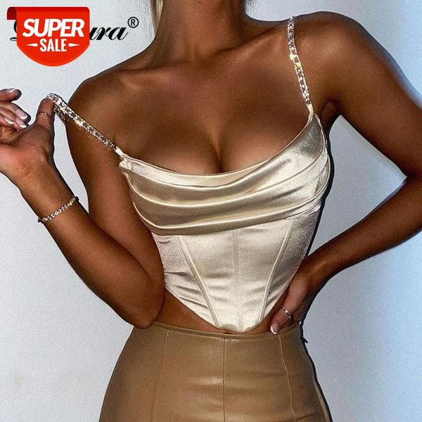 dulzura satin women diamond strap corset camis patchwork ruched bodycon party elegant club streetwear 2021 summer #se1b, White
dulzura satin women diamond strap corset camis patchwork ruched bodycon party elegant club streetwear 2021 summer #se1b, White