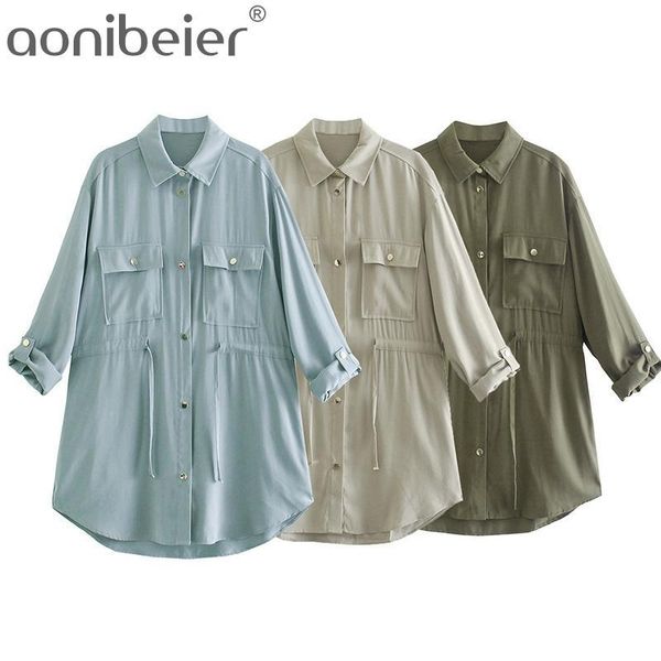 women's trench coats aonibeier beige blue drop shoulder loose women jackets summer autumn drawstring waist roll cuff covered button 202, Tan;black
women's trench coats aonibeier beige blue drop shoulder loose women jackets summer autumn drawstring waist roll cuff covered button 202, Tan;black