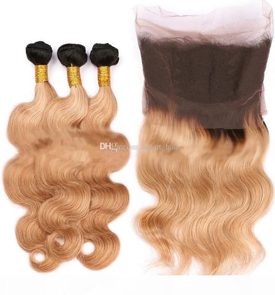 honey blonde #1b 27 dark root body wave ombre human hair bundles with pre plucked 360 lace band frontal closure with baby hair, Black;brown
honey blonde #1b 27 dark root body wave ombre human hair bundles with pre plucked 360 lace band frontal closure with baby hair, Black;brown