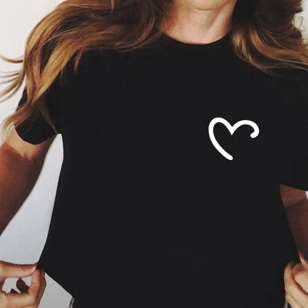 ladies summer fashion black clothing women girls plus size heart shaped print tees shirt short sleeve cotton t shirt, White
ladies summer fashion black clothing women girls plus size heart shaped print tees shirt short sleeve cotton t shirt, White