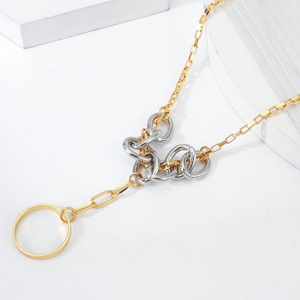 chains aensoa vintage long chain knot pendant necklace women gold color unique design circle necklaces choker jewelry wholesale, Silver
chains aensoa vintage long chain knot pendant necklace women gold color unique design circle necklaces choker jewelry wholesale, Silver