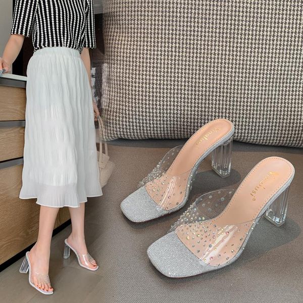 new transparent strap high heel sandals female fairy tale crystal ladies sandals peep toe rhinestone heel female high heels, Black
new transparent strap high heel sandals female fairy tale crystal ladies sandals peep toe rhinestone heel female high heels, Black