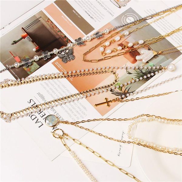 pendant necklaces fashion freshwater baroque pearl choker 2 layer chain cute butterfly necklace for women vintage jewelry girl party gift, Silver
pendant necklaces fashion freshwater baroque pearl choker 2 layer chain cute butterfly necklace for women vintage jewelry girl party gift, Silver