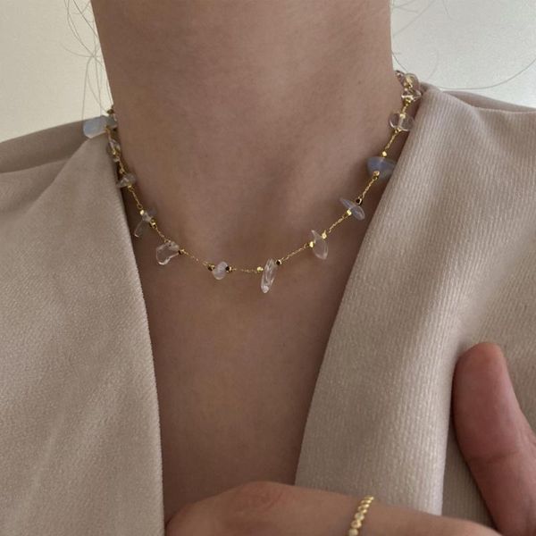 pendant necklaces wedding rhinestone geomertic elegant women natural stone clavicle choker crystal necklace, Silver
pendant necklaces wedding rhinestone geomertic elegant women natural stone clavicle choker crystal necklace, Silver