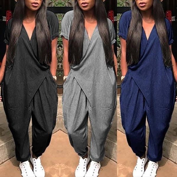 plus size summer overalls women rompers fashion pantalon pants v neck button playsuits female short sleeve romeper, Black;white
plus size summer overalls women rompers fashion pantalon pants v neck button playsuits female short sleeve romeper, Black;white