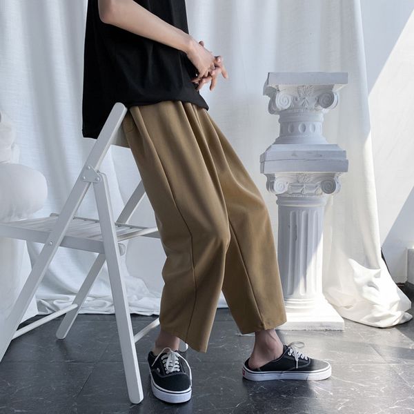 2021 new spring summer wide-leg men's fashion drawstring casual men streetwear korean loose straight mens pants 7sor, Black
2021 new spring summer wide-leg men's fashion drawstring casual men streetwear korean loose straight mens pants 7sor, Black