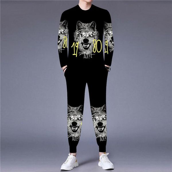 men's tracksuits suit autumn 2 piece set 3d wolf print casual large size chinese style animal sportswear 2021 trend, Gray
men's tracksuits suit autumn 2 piece set 3d wolf print casual large size chinese style animal sportswear 2021 trend, Gray