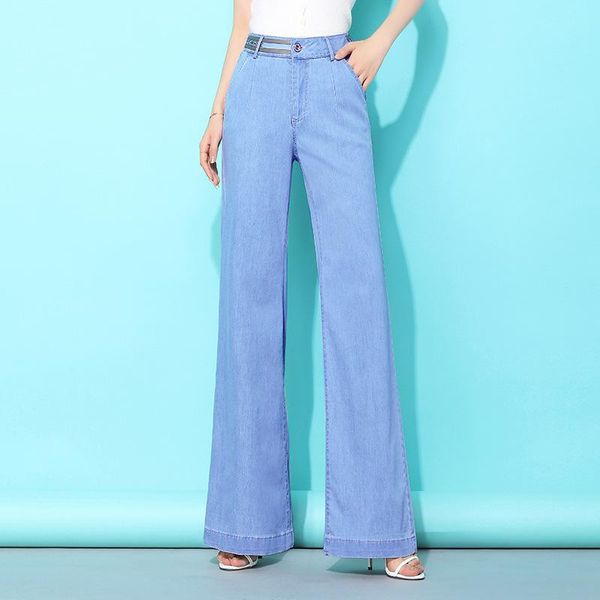 women's jeans bell buttom women 2021 summer waist wide legs full length pants blue tencel denim
women's jeans bell buttom women 2021 summer waist wide legs full length pants blue tencel denim