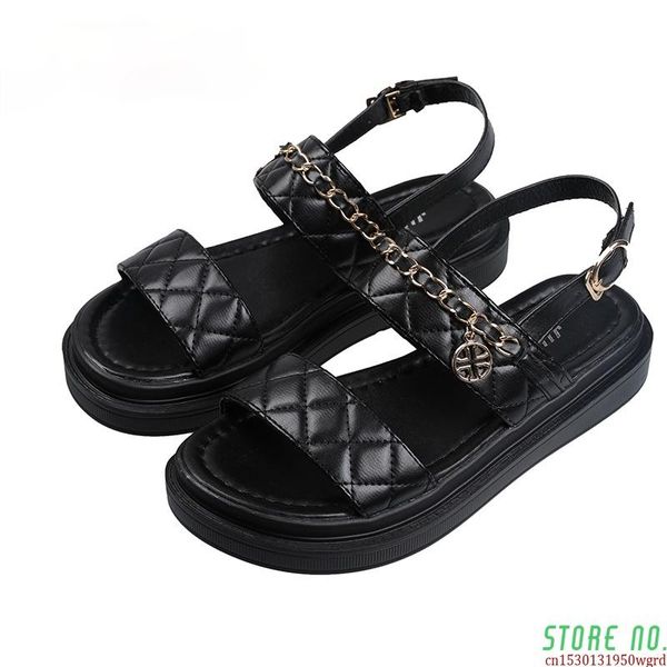 sandals women metal decoration casual ankle strap soft flats front cool summer black slippers shoes
sandals women metal decoration casual ankle strap soft flats front cool summer black slippers shoes