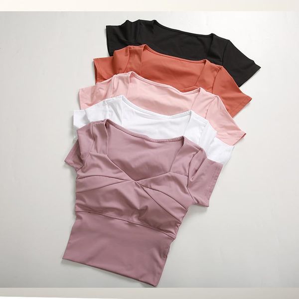 yoga outfit quick drying sports with chest cushion women's fitness short sleeve t-shirt running comfortable sportswear
yoga outfit quick drying sports with chest cushion women's fitness short sleeve t-shirt running comfortable sportswear