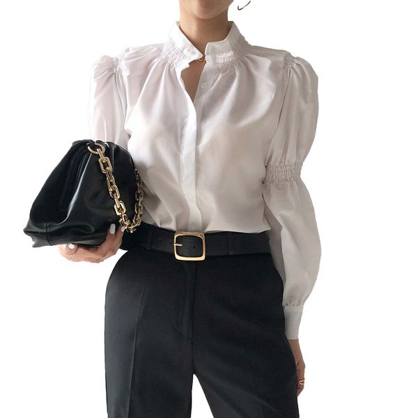 new 2021 japanese version spring and autumn fashion temperament single breasted lantern collar shirt set 1 31h6, White
new 2021 japanese version spring and autumn fashion temperament single breasted lantern collar shirt set 1 31h6, White