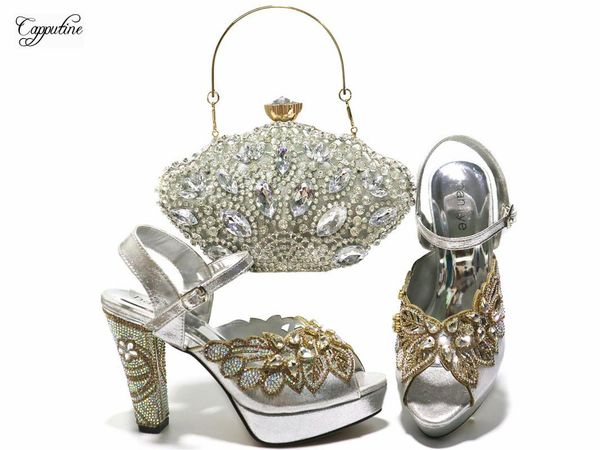 sandals latest silver high heels shoes and clutch bag nice evening with purse handbag set for women gl1031 height 10cm, Black
sandals latest silver high heels shoes and clutch bag nice evening with purse handbag set for women gl1031 height 10cm, Black
