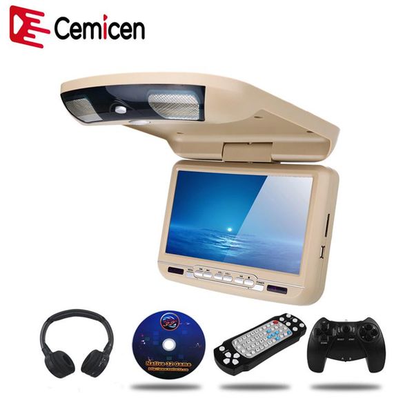 car video cemicen 9 inch roof mount flip down monitor led digital screen dvd player ir fm transmitter usb sd mp5 support 32 bits game
car video cemicen 9 inch roof mount flip down monitor led digital screen dvd player ir fm transmitter usb sd mp5 support 32 bits game