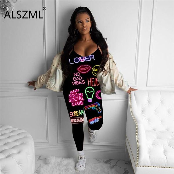 women's jumpsuits & rompers women fashion deep v neck letter print backless tight club party lady sheath bodysuits, Black;white
women's jumpsuits & rompers women fashion deep v neck letter print backless tight club party lady sheath bodysuits, Black;white