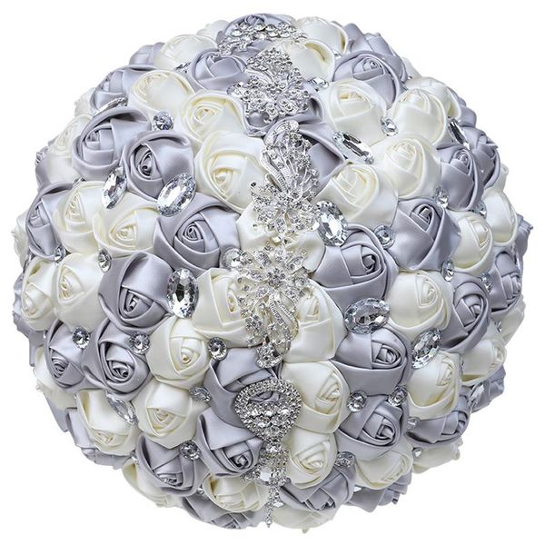 decorative flowers & wreaths oversized bride bridesmaid wedding bouquets silver diamond silk artificial roses handmade church decoration w22
decorative flowers & wreaths oversized bride bridesmaid wedding bouquets silver diamond silk artificial roses handmade church decoration w22